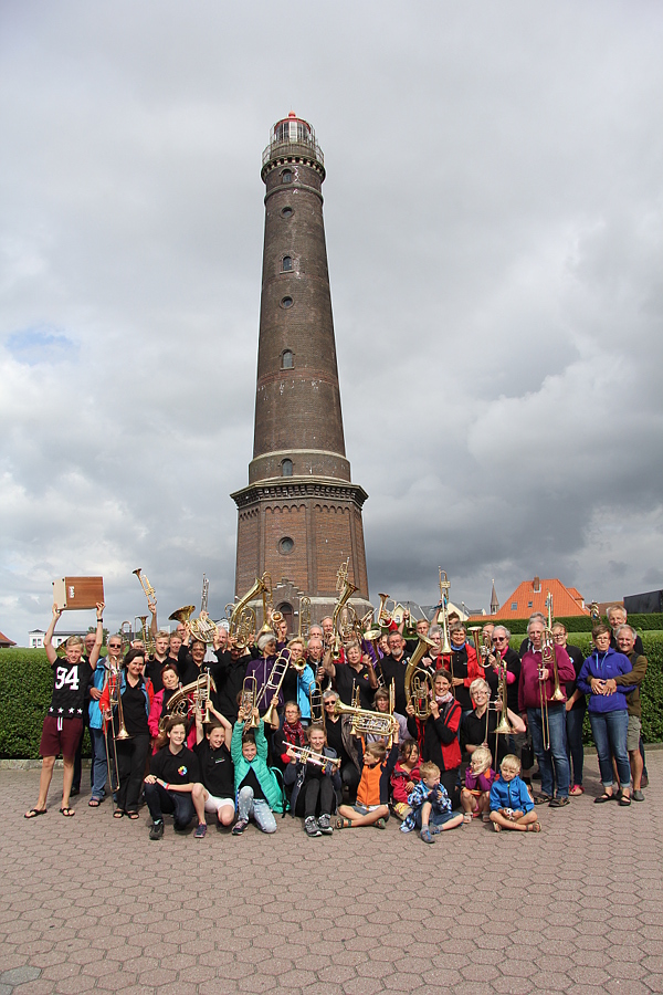 Die Gruppe am Leuchtturm