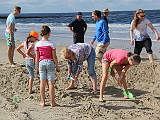 Bau des Strandschiffs