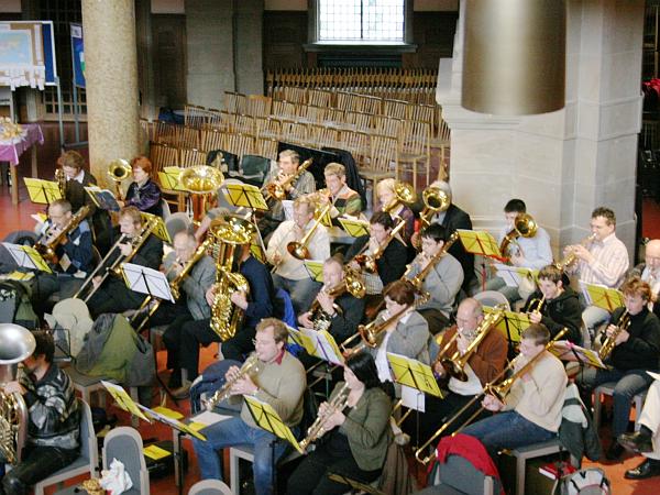 Probe für die Feier mit Mahl